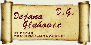 Dejana Gluhović vizit kartica